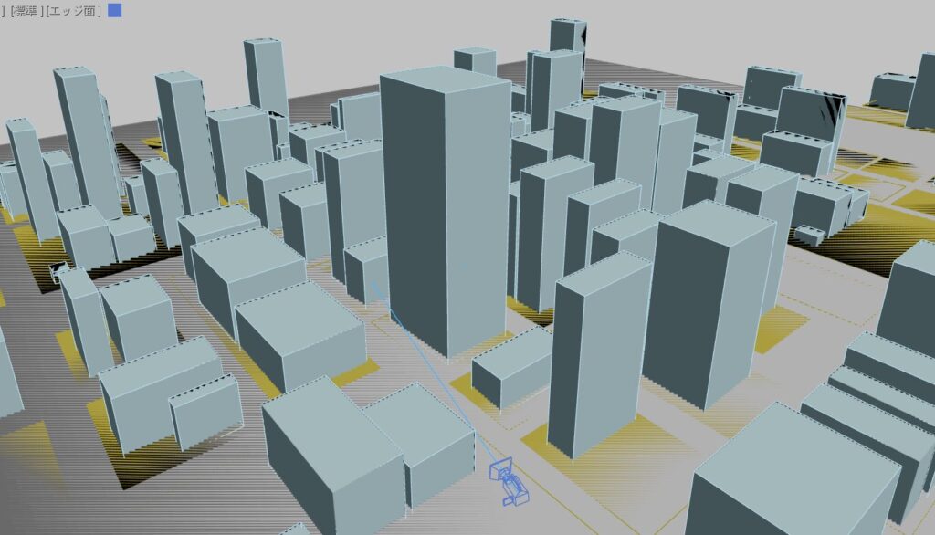 モデリングデータからカメラで設定したアングル出しのイメージ